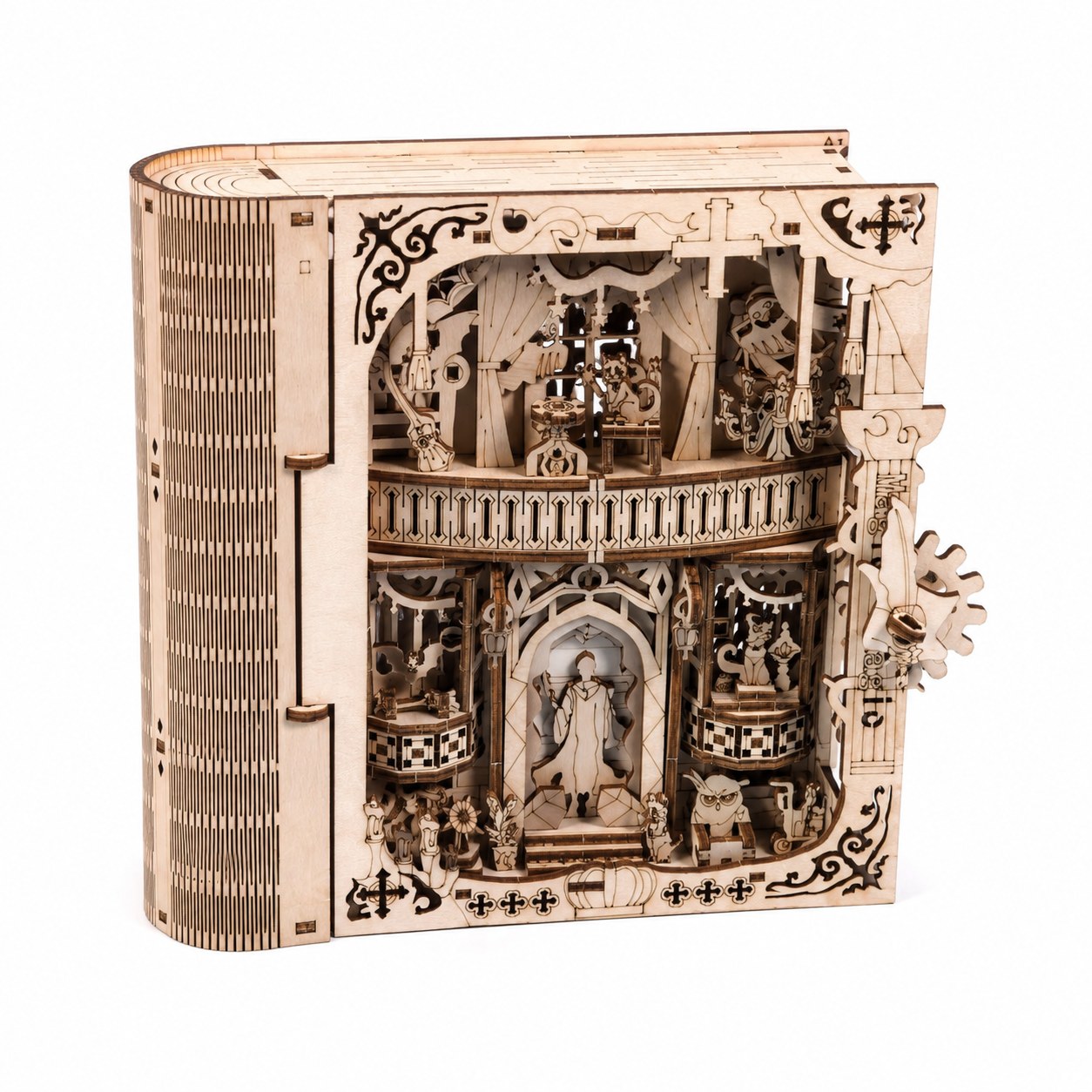 Magical Book Box 3D Wooden Puzzle front view