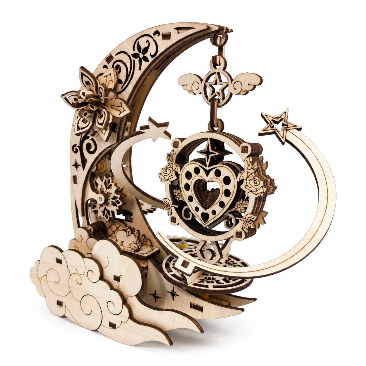 Celestial Midsummer Night 3D Wooden Puzzle on white background