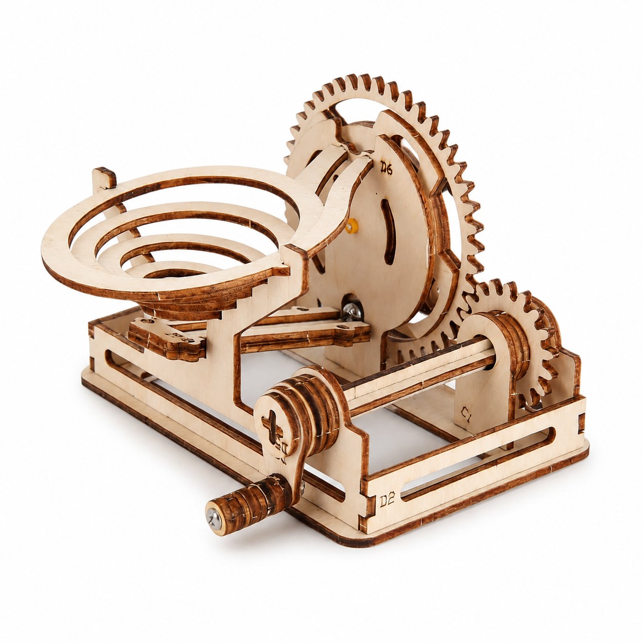 Kinetic Spiral Marble Run 3D Wooden Puzzle