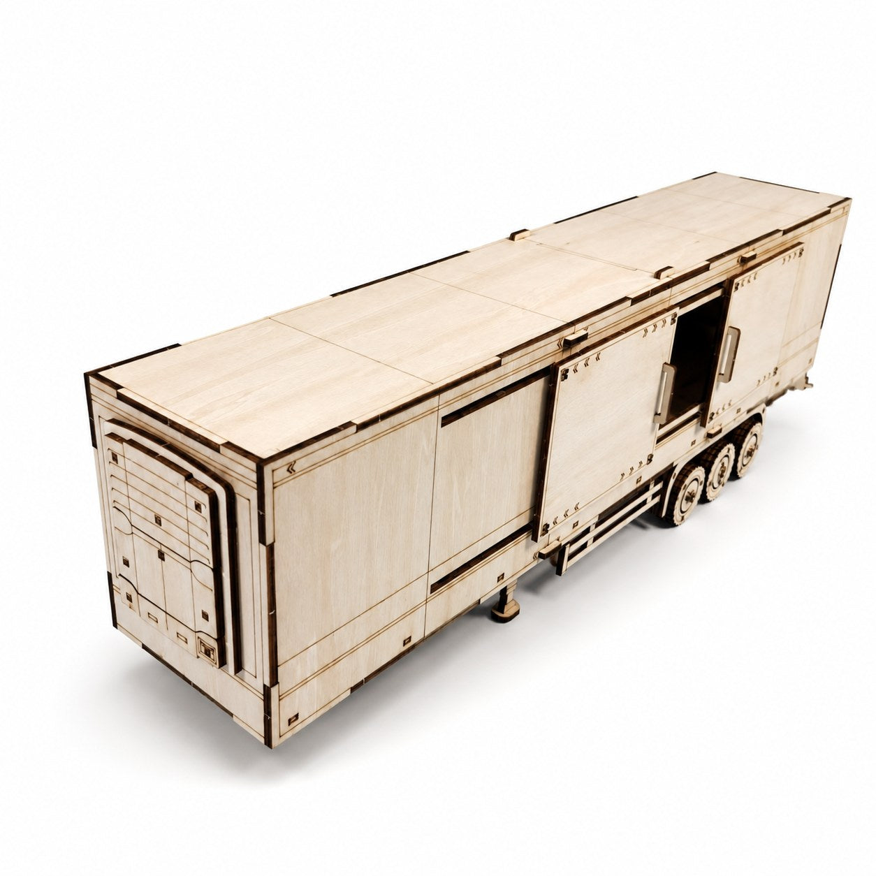 Commercial Semi-Trailer 3D Wooden Model Kit